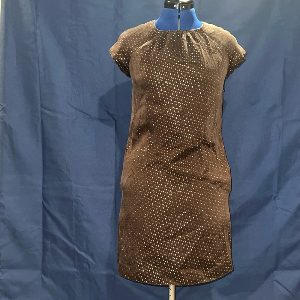 Brown and gold Shosanna dres